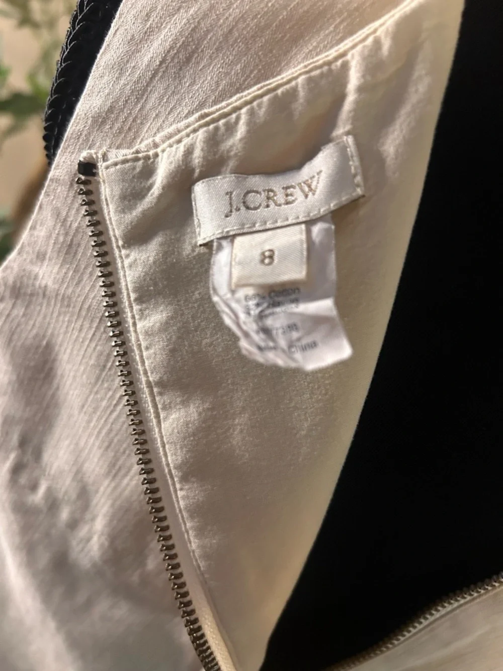 J. Crew Urbanite Shift Dress Jumper Cream Tan Khaki Size 8 - Picture 4 of 6